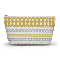 Ribbon Candy Accessory Pouch w T-bottom in Yellow